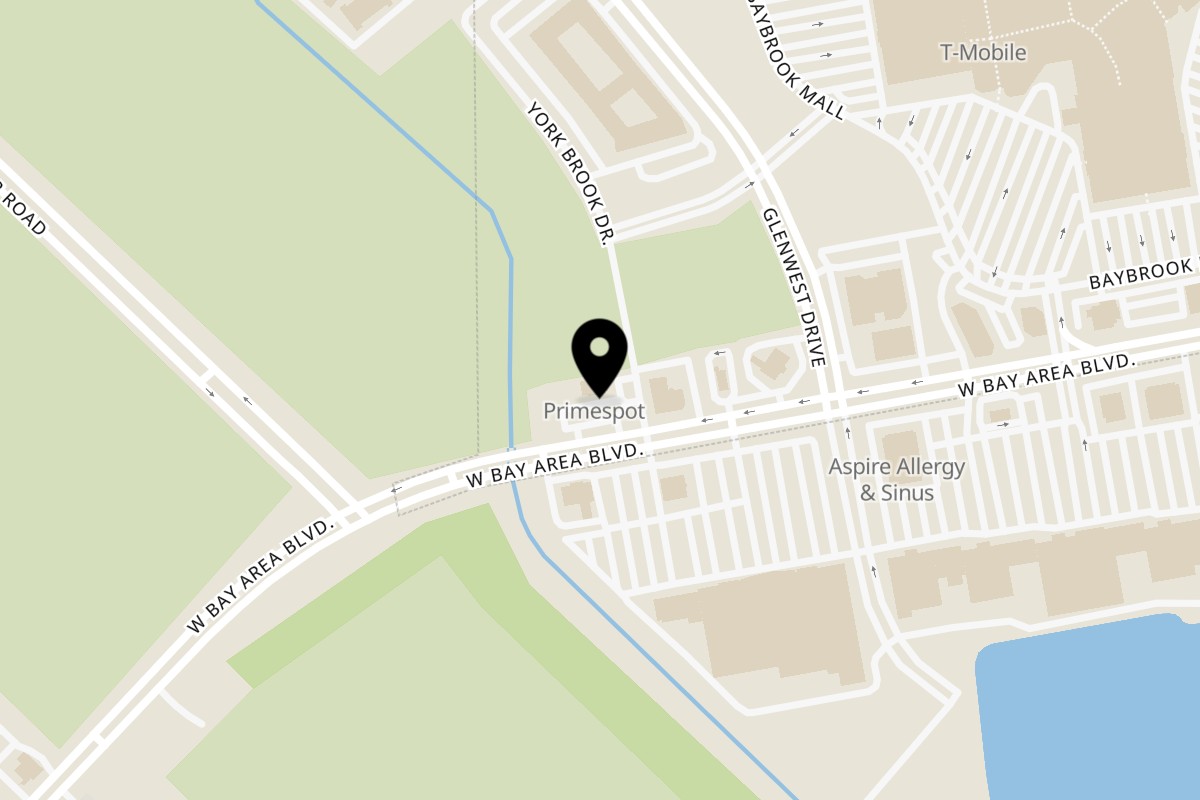 Map showing the location of Juicy Joint Friendswood on 1806 W Bay Area Blvd in Friendswood