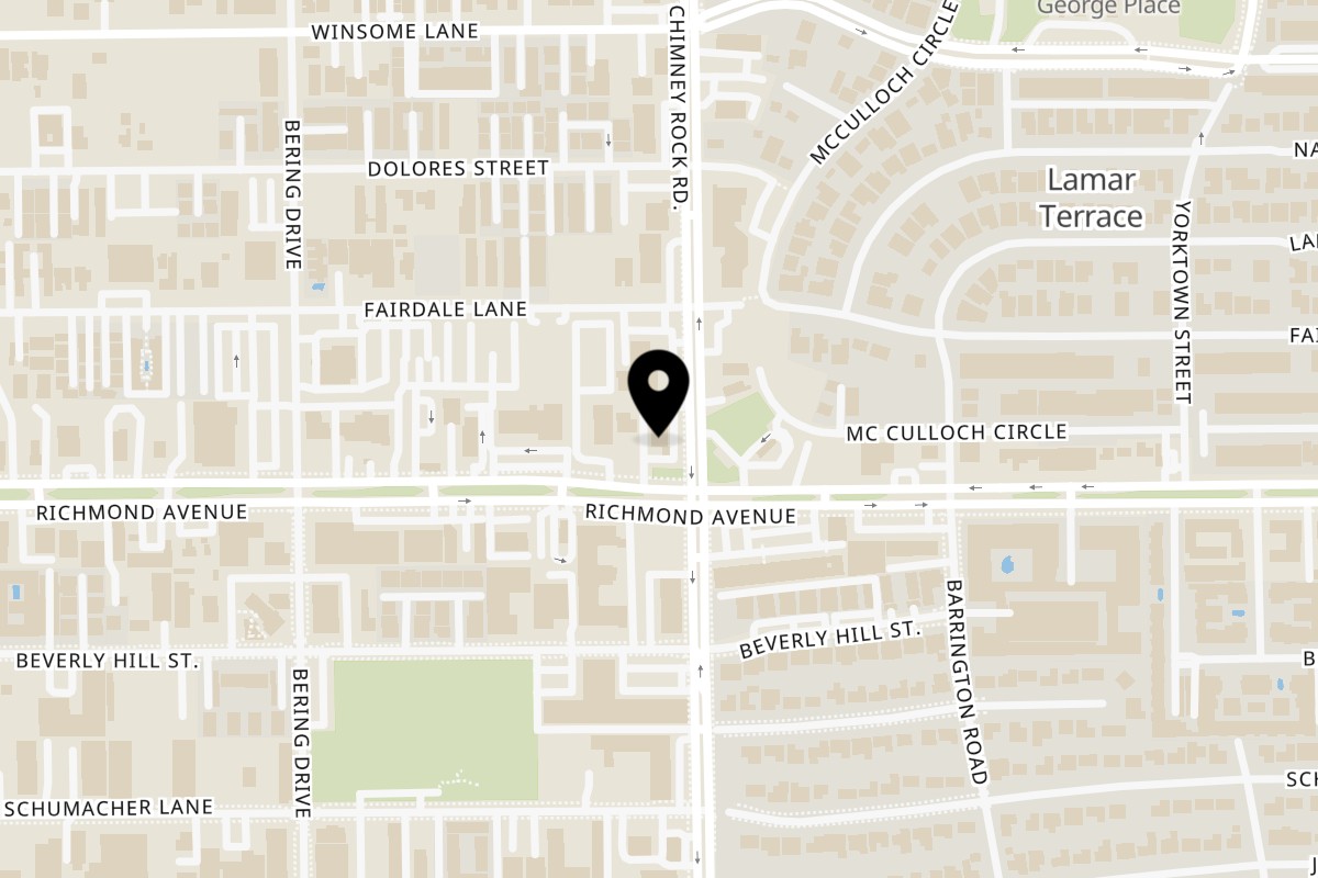 Map showing the location of Juicy Joint Houston Galleria on 5600 Richmond Ave in Houston