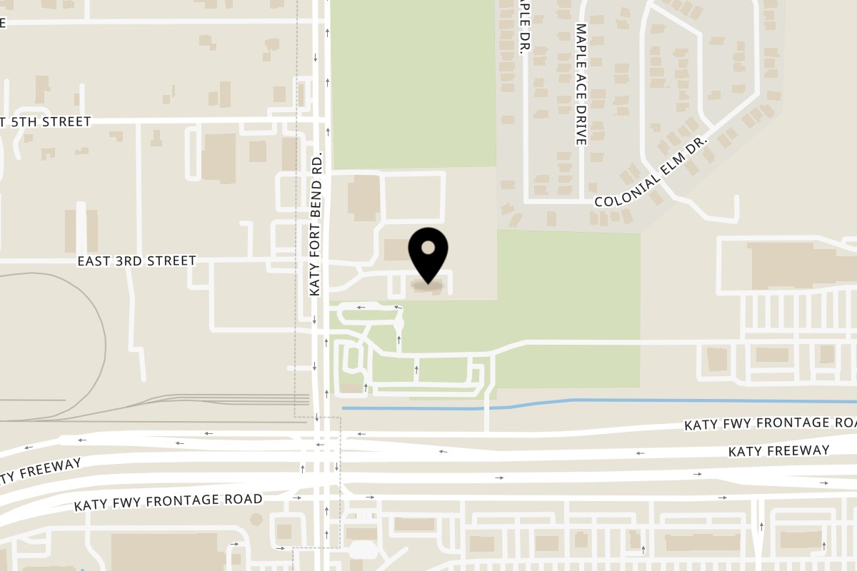 Map showing the location of Juicy Joint Katy on 1050 Katy Fort Bend Rd in Katy